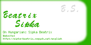 beatrix sipka business card